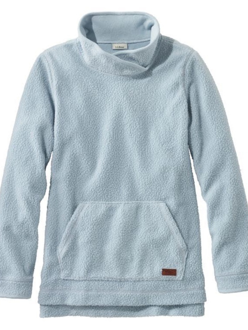 NWT LL Bean Powder Blue Sherpa Cozy Pullover